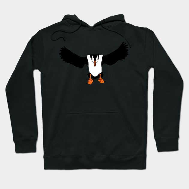 Puffin landing Hoodie by CazDPhotos